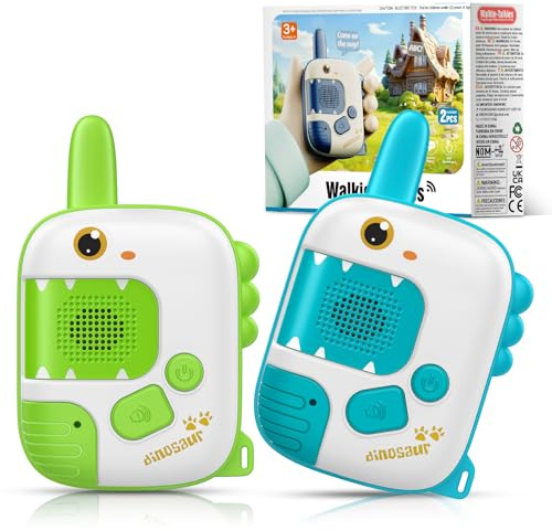 Walkies Talkies pour Enfants, Jouets 3 4 5 6 7 8 Ans Garçon Cadeau 3 4 5 6 7 8 Ans Dinosaure Jouets Jeux pour Garçon 3-8 Ans Woki Toki Enfants Jeux d'extérieur 3-8 Ans Enfant Cadeau Anniversaire