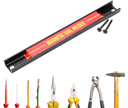 Barra magnética de herramientas, barra de herramientas magnética,Estante de herramientas con capacidad | Barra de herramientas de metal para taller, hogar, organizador de herramientas que ahorra