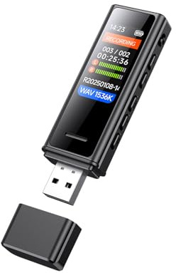 PEPWE Dictaphone de lecture de musique MP3 longue durée, réunion secrète, activation vocale, enregistreur, suppression du bruit, utilisation facile