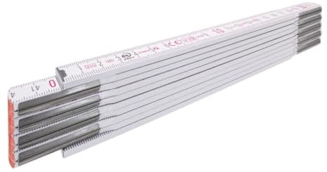 Stabila MP600 Type 1607 W Mètre pliant en Bois, Blanc, 2 m