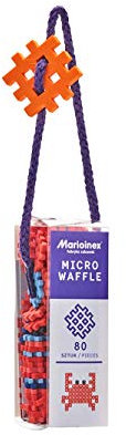 Marioinex Micro Waffle Krabbe 80 Elemente - Waffelblöcke Bausteine - Noppers Steckbausteine - Sensorik Spielzeug - Mini Bausteine - Montessori Bausteine - Stecksteine Kinder -Bausteine Kinder