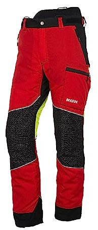 KOX Schnittschutzhose Light Rot/Gelb Gr. 27 untersetzt
