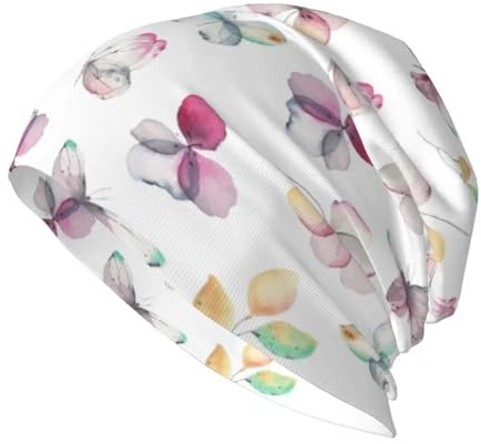 Chemo Headwear for Women UK Beanie Hat Scarf Cap Headwrap Women Turban Soft Head Cover… (UK, Alpha, One Size, Butterfly)