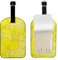 Juicy Lemons Gepäckanhänger aus Leder, mit Namensausweis, Gepäckanhänger, Rucksack, Kofferetiketten, Reisetaschen-Identifikatoren für Damen und Herren, Gelb