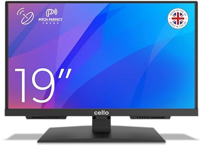 Cello C1924SH-12V TV LED Full HD 19 sin Marco 12V con Triple Tuner, HDMI, USB grabacion y Sonido Pitch Ideal para caravanas y autocaravanas