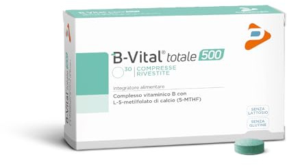 Pharma Line B-VITAL Totale 500 – Integratore Alimentare Multivitaminico del Gruppo B, 30 Compresse