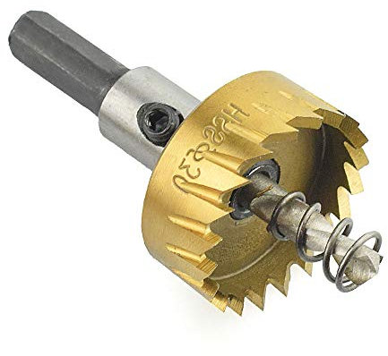 Cortador de sierra de agujero 12-65 mm HSS Titanio Kit de herramientas de corte de sierra de perforación Juego de herramientas para acero, acero inoxidable, hierro, cobre (20.5mm)