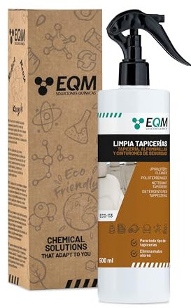 EQM - ECO-113 - Detergente professionale per tappezzeria auto - 500 ML - Tessuto, pelle e Alcantara - Rimuove macchie e cattivi odori - Ideale per tappeti, tappezzeria, moquette, cinture di sicurezza