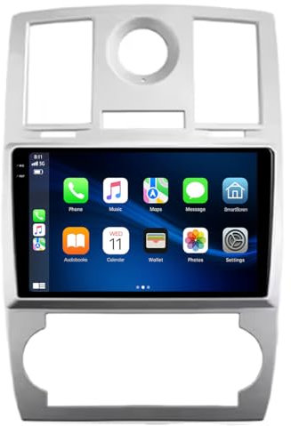 Bilradio för Chrysler 300C 2004-2011, Android 14-bilradio, 9-tums bilpekskärm med GPS Navi, bluetooth, FM- och RDS-radio,Bluetooth, Mirror Link,Bakre Kamera,A 4 Core Wifi 1G+16G