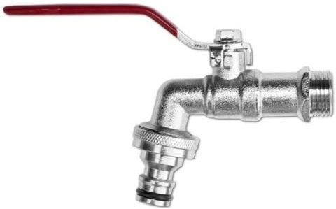 Wasserhahn Kugelhahn Absperhahn mit Anschluß für Schnellverbinder 2 Größen zur Auswahl (3/4-1)