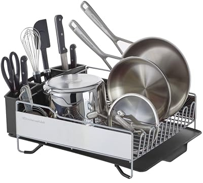 KitchenAid KNS896BXGRA Full Size Dish Rack, Stainless Steel, Light Grey