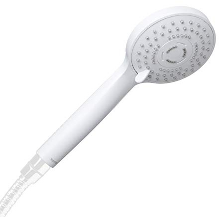 TATAY Alcachofa Ducha Bombay, 10 cm de Diámetro, de ABS, 1 posición, Sistema de Ahorro de Agua y Antical, Fácil Limpieza, Blanco