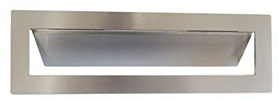 BUCA PER LETTERE BOCCHETTA FERITOIA IN ACCIAIO INOX SATINATO 240-290x90 MM