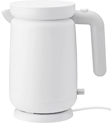 RIG-TIG Wasserkocher FOODIE - Schneller, energieeffizienter, elektrischer Kocher - Wasserkessel/Kaffeekanne/Teekanne - Mit Abschaltautomatik, herausnehmbarem Kalkfilter - 1500 W, 1 Liter, Weiß