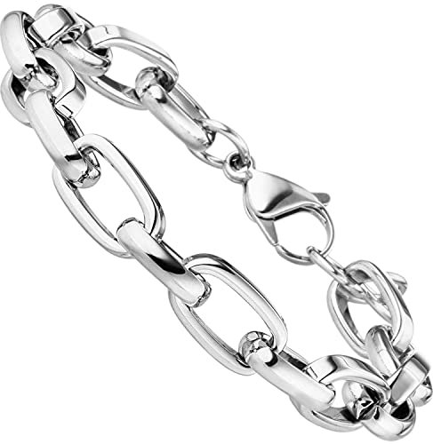 Jobo Damen Herren Armband Statement aus Edelstahl 22 cm