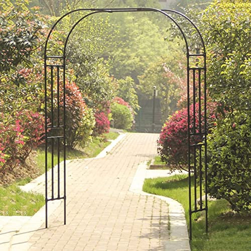 Arco Per Rose Robusto Arco Da Giardino Padiglione Arco In Ferro Traliccio Per Piante Rampicanti Con Basi Garden Decoration Wedding Lawn(W150xH240cm/59x94in)