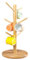 ADERTOS 6 Cup Mug Tree Wooden Mug Tree Stand Wood Mug Rack Bamboo Cup Holder Tree Coffee Cup Holder Storage Organizer Kitchen Storage Rack with Anti-Slip Weighted Base for Coffee Tea Mugs Cups