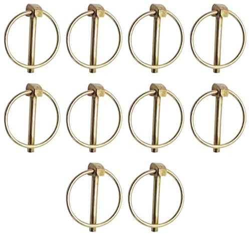 SYEYCW 10 Pezzi Perno di Bloccaggio, 4.5mm x 40mm Perni di Sicurezza con Anello, Perno di Sicurezza di Tipo O, Perni di Fissaggio Boccole, per Trattori Agricoli, Rimorchi, Camion, Tosaerba