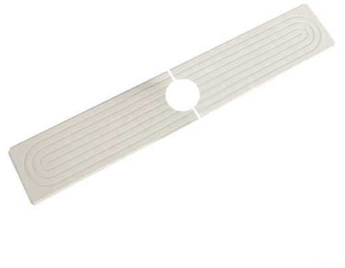 Tappetino per lavello per cucina e bagno, vassoio per rubinetto in diatomite ad asciugatura rapida, super assorbente, paraspruzzi per protezione dal piano di lavoro, 60 cm x 10 (bianco)