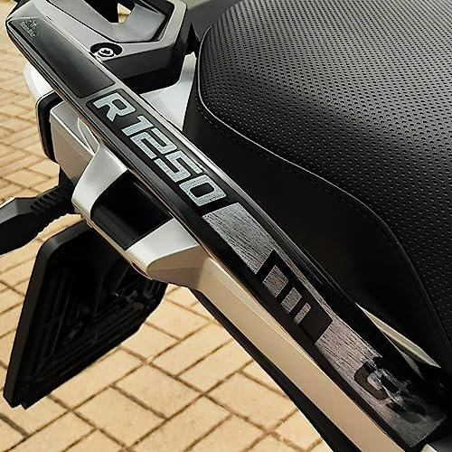 Resin Bike Aufkleber für Motorrad Kompatibel mit BMW R 1250 GS Triple Black 2021. Griffschutz für den Beifahrer vor Stößen und Kratzern. 3D-Harzklebstoff – Stickers - Made in Italy