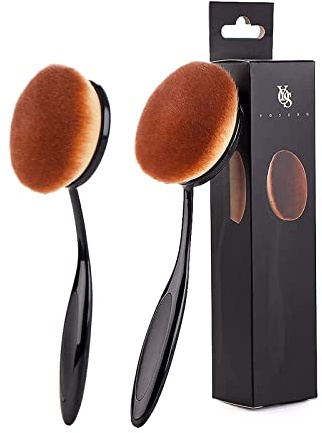 Yoseng Foundation Brush For Liquid Makeup,Oval Black Large Toothbrush makeup brushes Fast Flawless Application Liquid Cream Powder Foundation（pack of 2 ）
