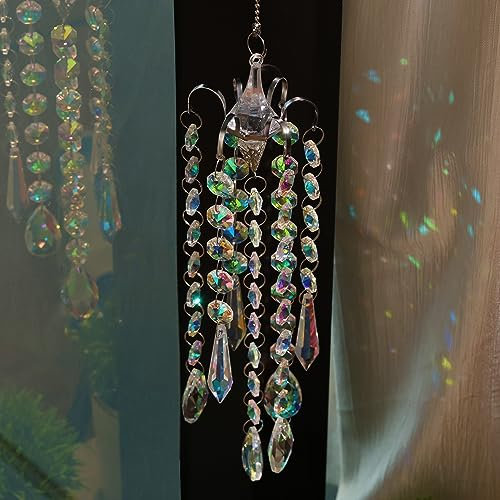Belle Vous Hängende Sonnenfänger Kristall Deko - AB-Beschichtung Prisma Kristall - Regenbogen Sonnenfänger Fenster Deko zum Aufhängen für Zuhause, Innenfenster, Terrasse/Balkon-Deko & als Geschenk