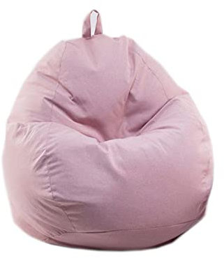 Highdi Bean Bag No Filler, Gaming Beanbag Chair Cover for Adult Kids Without Filling Highback Comfortable Solid Color Lazy Sofa Beanbag Soft Toy Storage Bean Bag Seat (Pink,70x80cm)