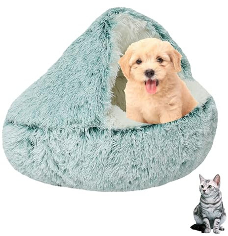 SHJOEE Flauschig Hundebett Muschelform Katzenbett Warm Tierbett Haustierbett Waschbar Hundesofa Katzensofa Plüsch Hundekorb Katzenkorb Weich Hundekissen Katzenkissen Gemütlich Hunde Katzen Schlafplatz