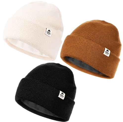 FURTALK Baby Beanie Fleece Lined Toddler Winter Hat Boys Girls Knit Warm Beanies Kids Ski Hats for 0-8 Years