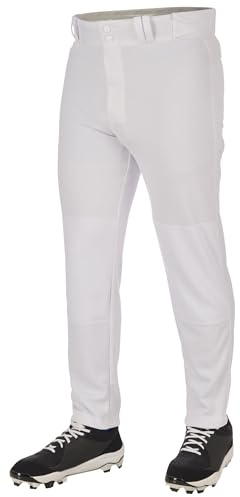 Champro Triple Crown 2.0 Tapered Bottom Baseball Pants, Adult Medium, White