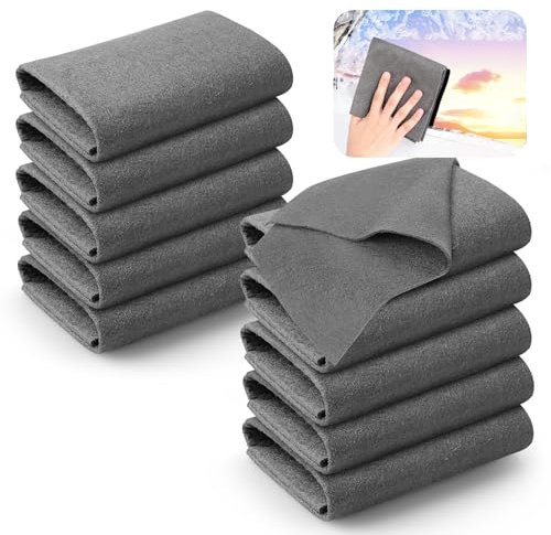 AiQInu 10 Piezas Paño de Limpieza Mágico, Paños de Microfibras 30 * 30cm, Bayetas de Microfibras Reutilizables para Cocina, Vidrio, Salón, Coche, Baño