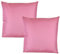 JACK 2er Set Outdoor Kissenhülle Kissenbezug 50x50cm Wasserfest Sitzkissen Lounge Kissen Garten Stuhl Lotus Effekt, Farbe:Weinrose