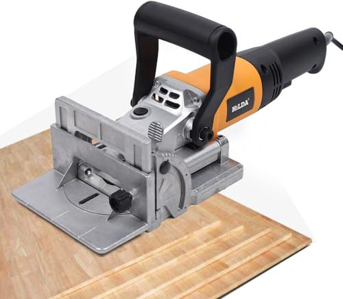 Holzbearbeitungsmaschine Fräse Nutenfräse Tenoning Flachdübelfräse 220V, für präzise Holzverbindungen, Einstellbare Winkel und Tiefe, für Schreinerarbeiten und Werkstätten