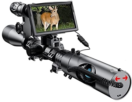 Mörkerglasögon Night Vision Riflescope Jaktkikare Optik Sikte Taktisk 850nm Infraröd LED IR Vattentät Night Vision Jaktkamera Överlägsen synlighet och klarhet(1 Model)