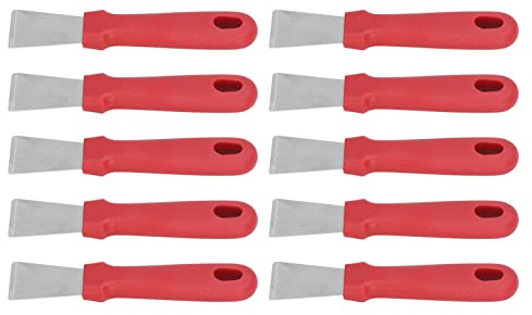 10Pcs Small Putty Knife Set Multifunctional Stainless Steel Nonslip Handle Bench Scraper Freezer Kitchen Spatula