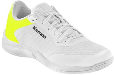 Kempa Damen Kourtfly Three W Sport-Schuhe, weiß/Fluo gelb, 41 EU