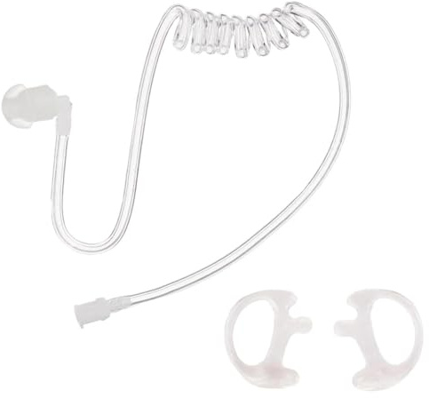 3 Pezzi Kit Cuffie Walkie Talkie, Tubo Audio Ricambio, Kit Auricolari Radio Trasparenti, Tubo Acustico Radio Ricambio, Cuffie Sostitutive Trasparenti, per Cuffie Radio, Accessori Walkie Talkie, Ecc