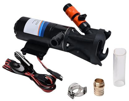 Pompa maceratore per per per campeggiatore per maceratore per la toilette per con morsetti metallici regolabili per tubo flessibile trasparente per bagno marino (12V)