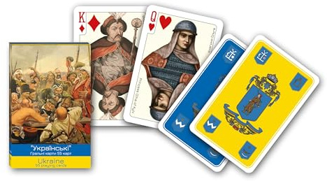 Piatnik - Cartas ucranianas - Ukrainian Playing Cards - Украïнськi Грапьнi кapти 55 каpт - 55 Cartas de juego/55 Cartas de reproducción