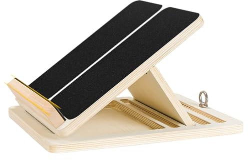 Wadendehner Aus Holz, Einstellbares & Rutschfestes Schrägbrett, Wadentrainer Wadenstrecker, Kniebeugen Keil Für Alle Altersgruppen, Tragbares Trainingsgerät