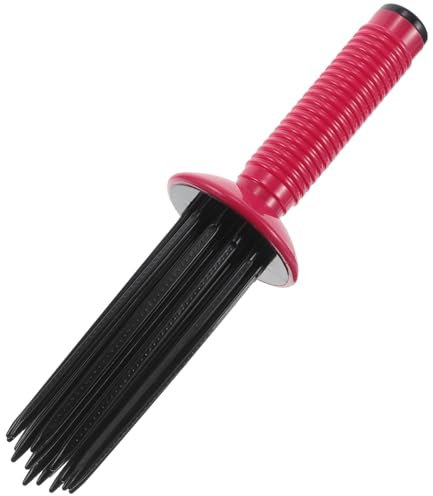 Healeved Pettine Arricciacapelli Rosso Antiscivolo Per Styling Volume Aria Con Funzione Asciugatura e Acconciatura Strumento Versatile Per Capelli Ricci e Raccolti Naturali Per Donne e