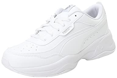 PUMA Damen Cilia Mode Shoes, Puma White-Puma Silver, 38.5 EU