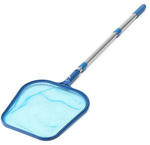 Mooyii Bodenkescher Hecht Oberflächenkescher Pool Kescher | mit Alu Teleskopstange, Pool Kescher Netz Reinigungsset, Kescher Leaf Skimmer net, Laubkescher, Pool Kescher-Aufsatz Oberflächenkescher