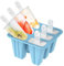 Ice Lolly Moulds with Sticks, Ventdest Popsicle Mould, Easy to Remove Ice Cream Moulds, 6 BPA Free Ice Lolly Makers, Reusable Food Grade Silicone Ice Pop Mould for Kids Adults