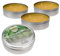 Citronella 3-Docht Kerze mit Deckel 11 cm - 4 Stück - Duftlicht mit Deckel Zitronen Aroma - Garten Balkon Camping Bistro Licht 45 Std. Brenndauer
