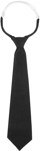 MBAIYO Black Tie for Women, 13 Pre-tied Adjustable Women's Ties Skinny Necktie for Women Gradation Business Wedding Cosplay Necktie