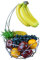 Roselife bananenhalter,metall obstkorb,Obstkorb,faltkorb,bananaen stander,Obst Aufbewahrung silber Schüssel, Rose Gold, Silber, Chrom Finish 28.5x 28.5 x 43 cm silber