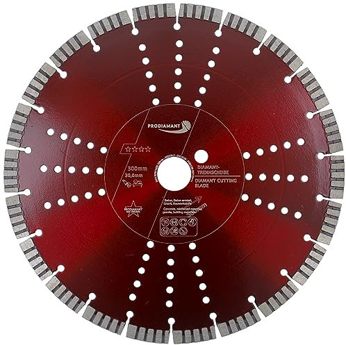 PRODIAMANT Premium disque à tronçonner diamanté béton 300 mm x 30 mm disque à tronçonner diamanté 300mm hauteur de segment 12mm