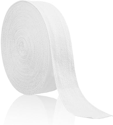 Cintas al Sesgo de Algodón 20mm 45m Cintas Bies para Una Amplia Variedad de Tela y Banderines Blanco