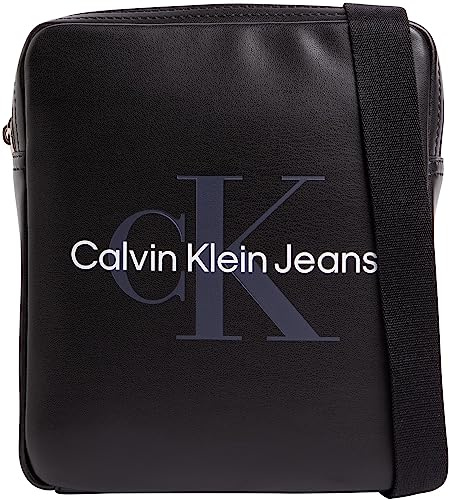 Calvin Klein Jeans Umhängetasche Mann CK Tasche Artikel K50K510108 MONOGRAMM SOFT REPORTER 2 cm 19x23x4 (ca.), BDS Black/Nero, Einheitsgröße